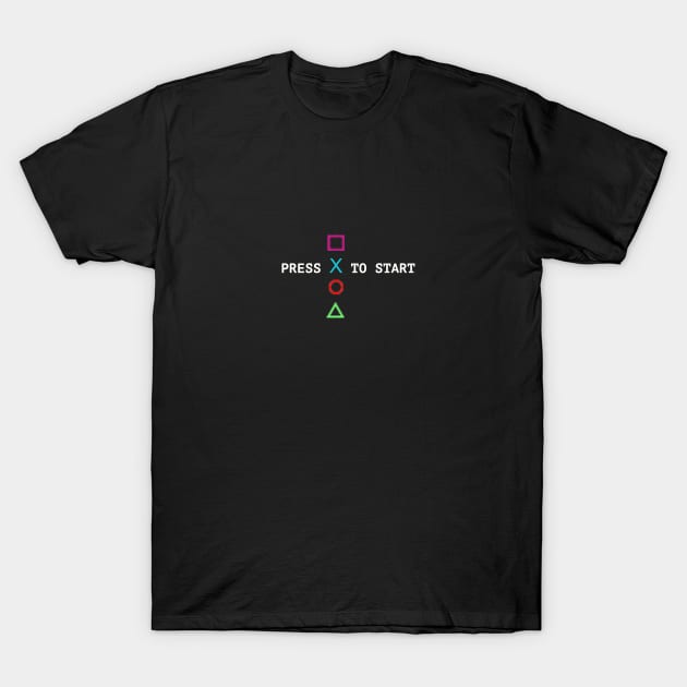 Press x to Start T-Shirt by shannasquirrel